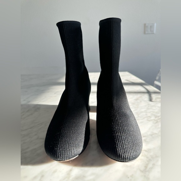 Vince Tasha Black Knit Boots - Picture 2 of 13